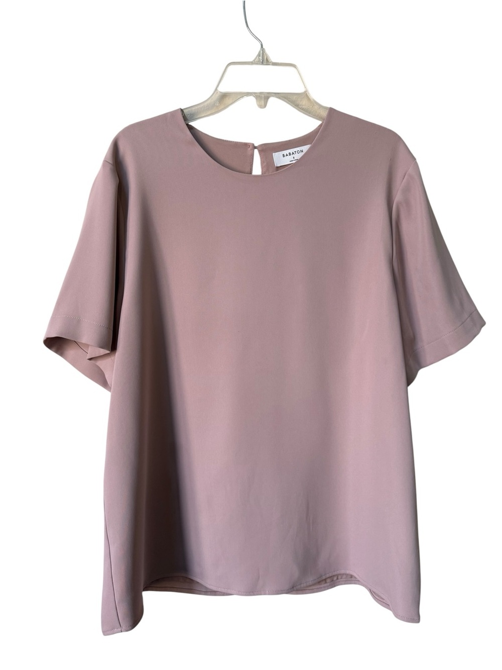 Babaton Dusty Rose Short Sleeve Blouse